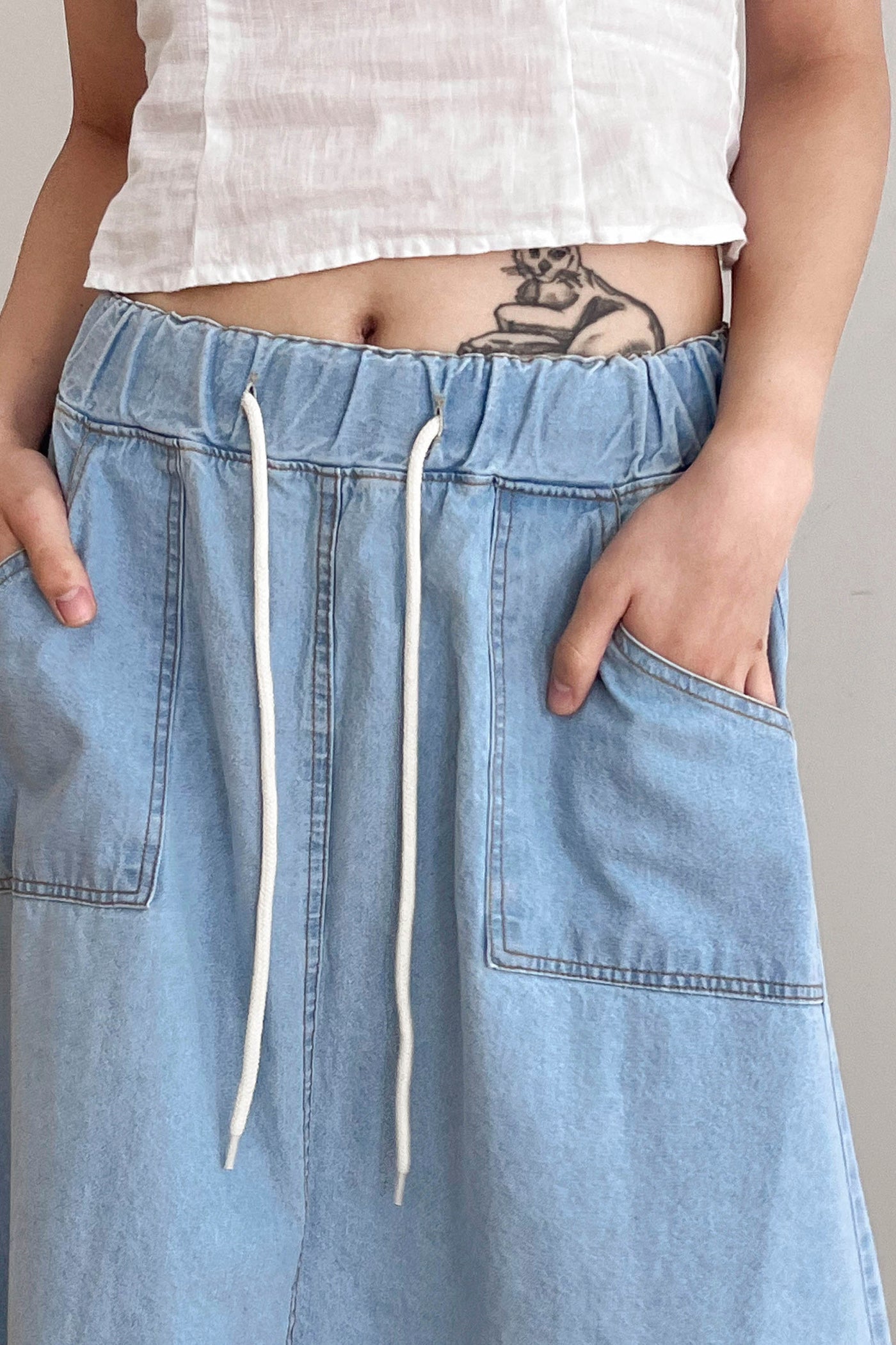 storets.com Layla Maxi Denim Skirt