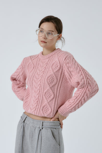 Zoe Cable Sweater Top