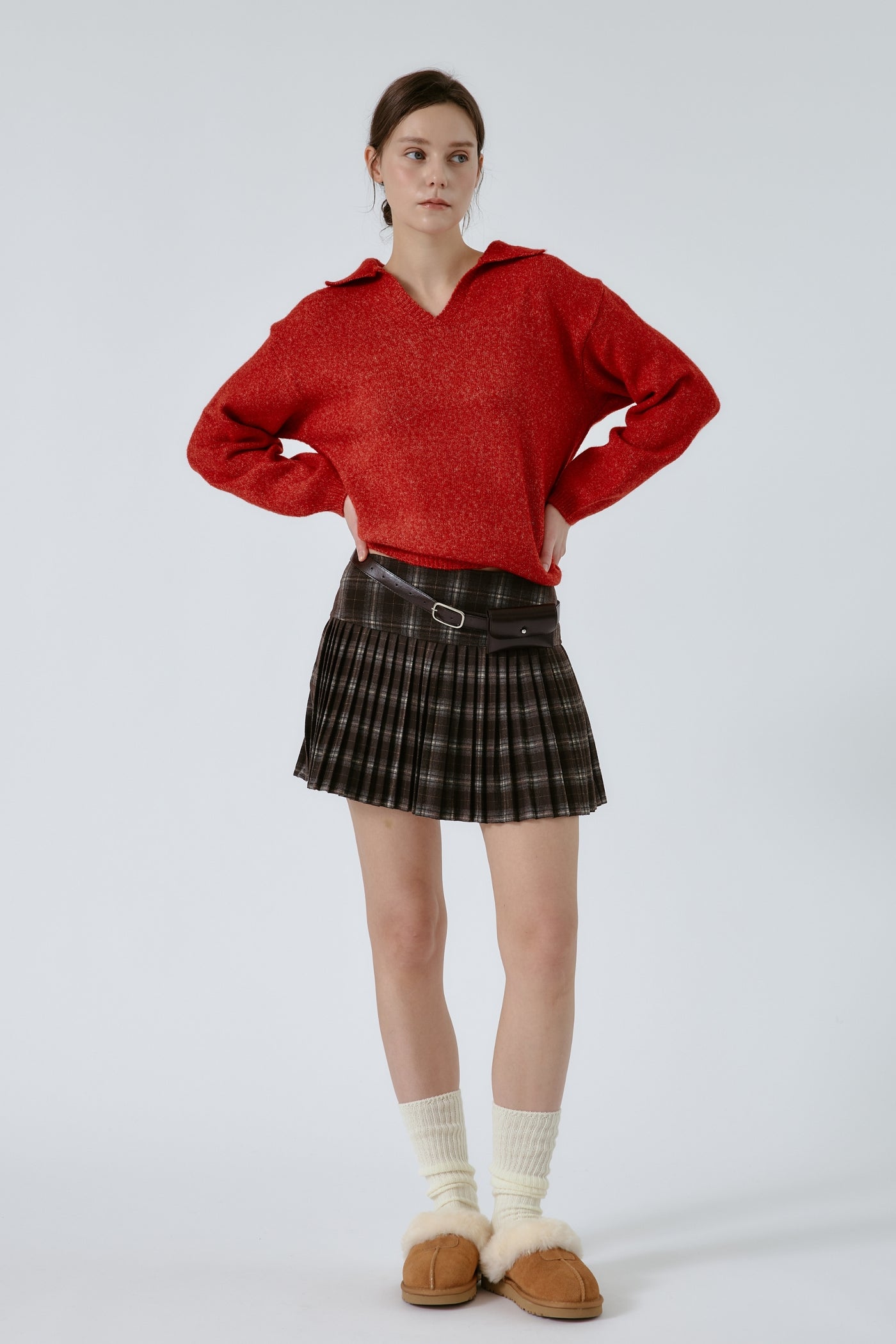 Harper Tartan Pleated Skirts
