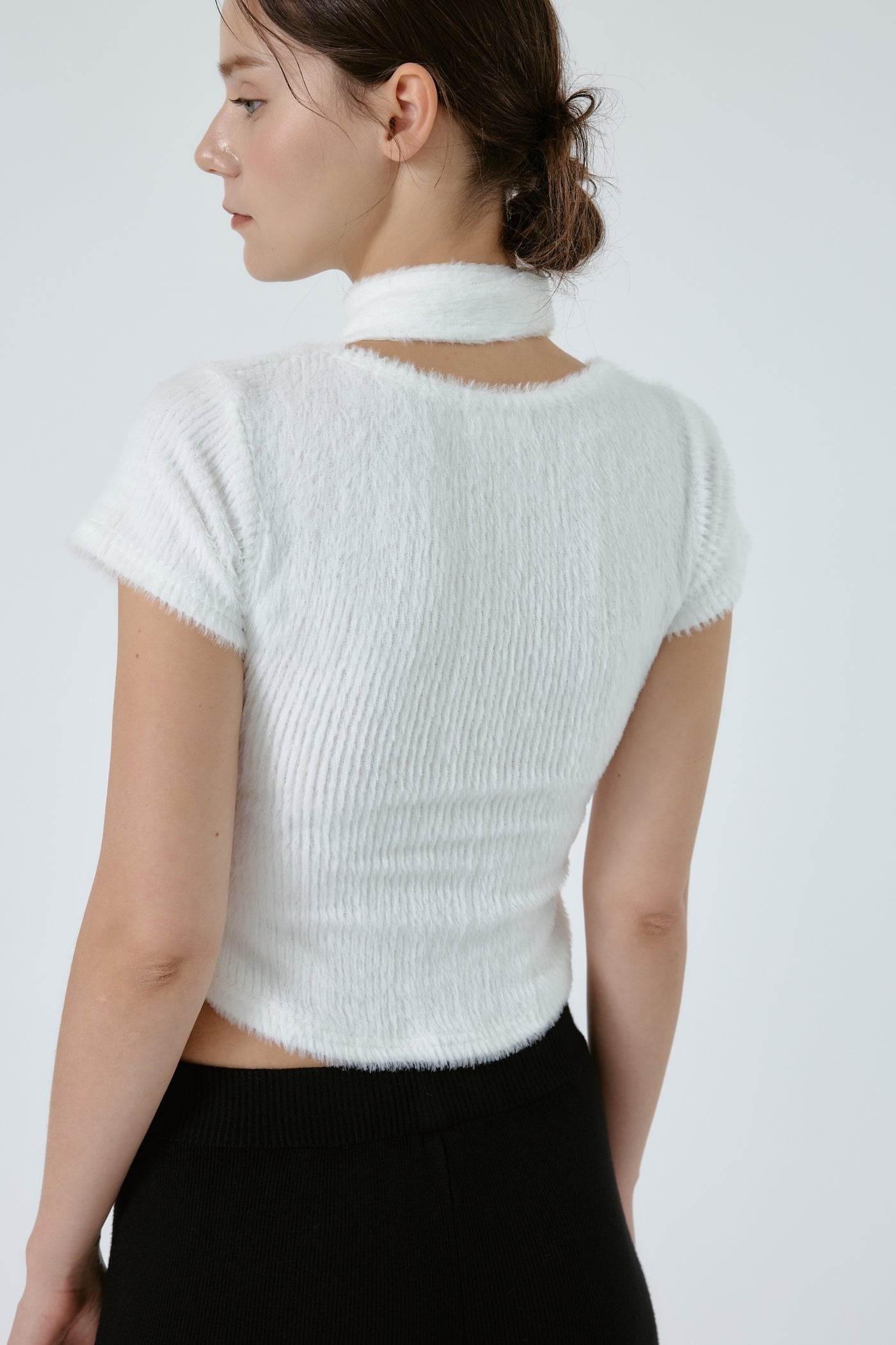 Liana Fuzzy Top w/scarf