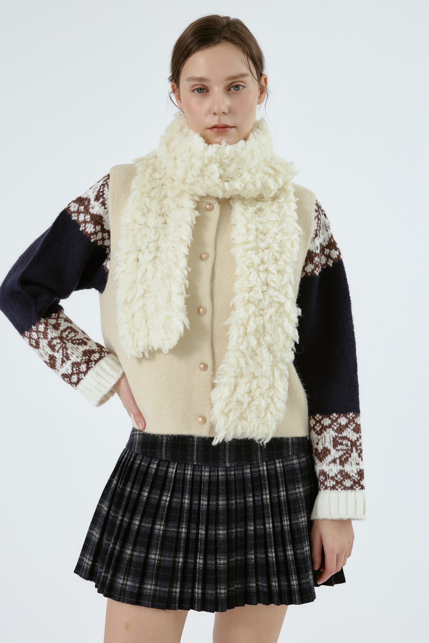 Lana Knitted Sleeveless Cardi Vest