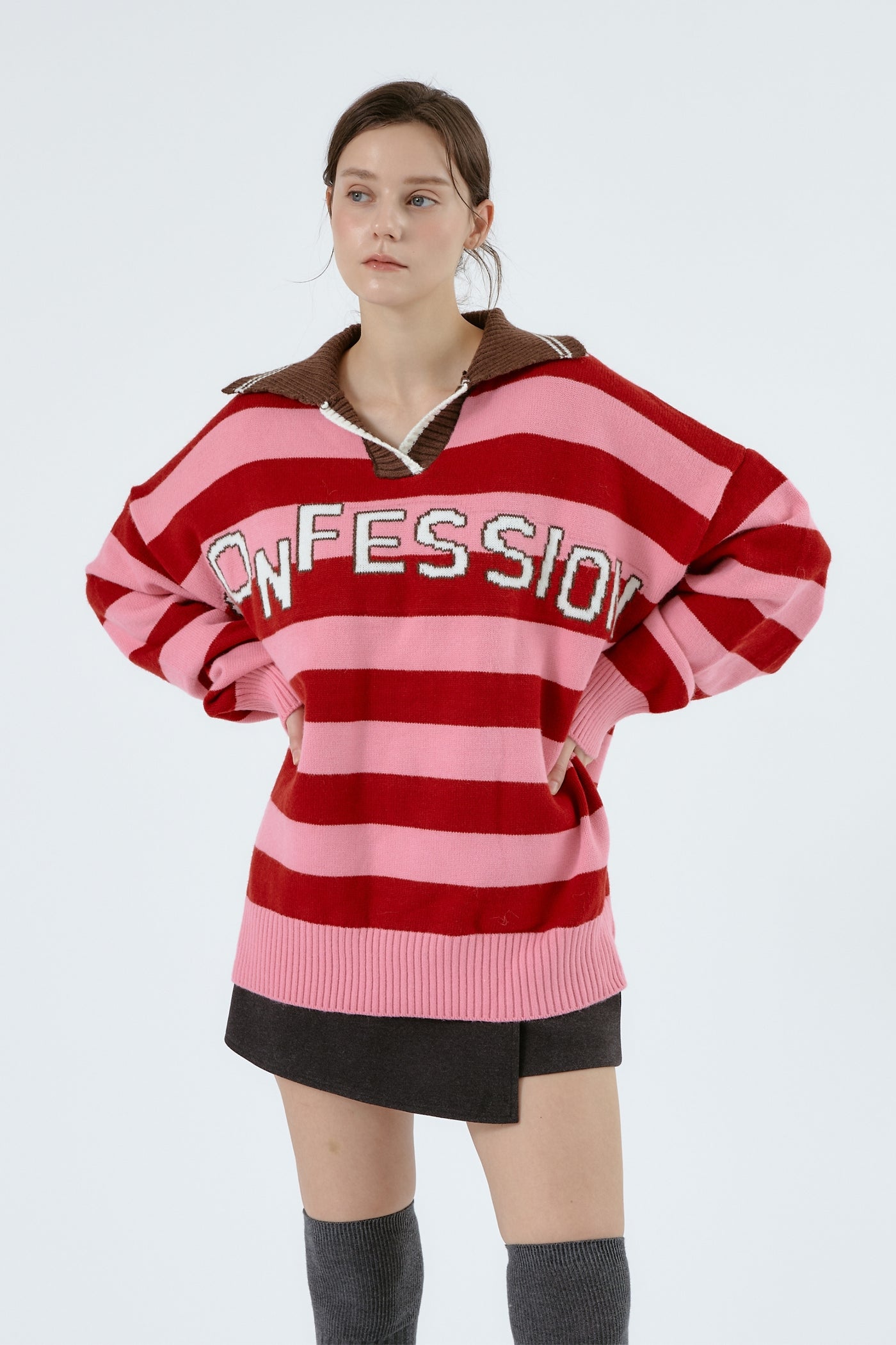 Ellie Varsity Knit Sweater