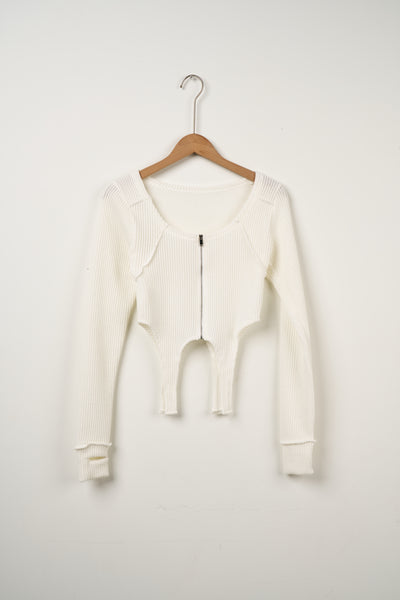 storets.com Isla Zip Front Cropped Top