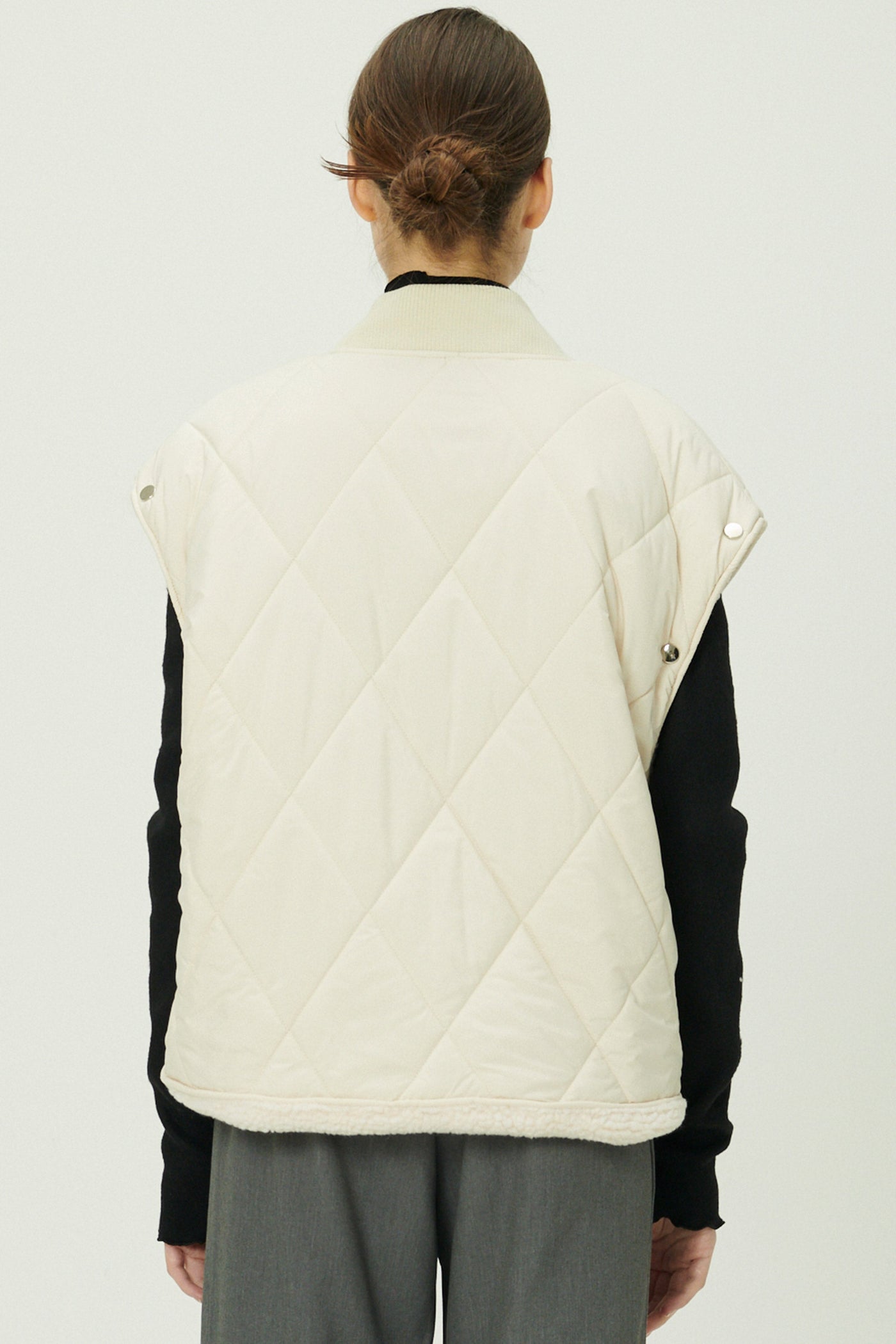 storets.com Eileen Quilted Sherpa Coat w/Detachable Sleeve