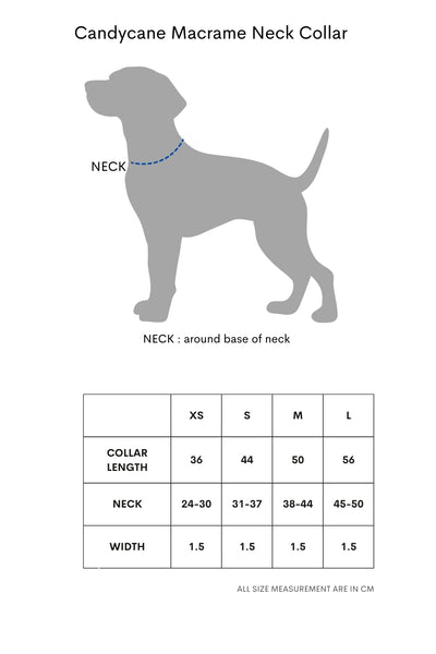 storets.com [COSONNE] Candycane Macrame Neck Collar(for pet)