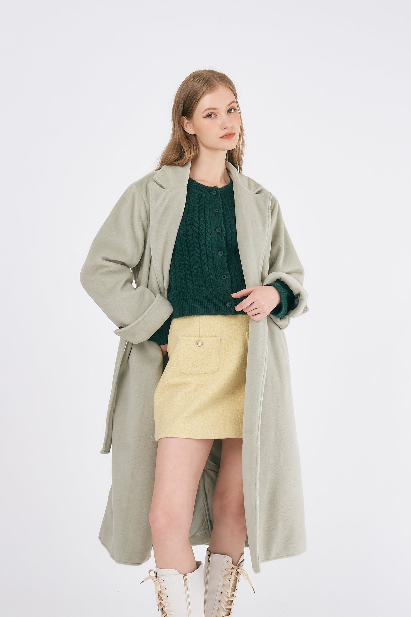 storets.com Abigail Belted Long Coat