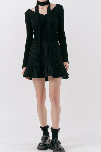 storets.com Abony Pointelle Top w/Scarf