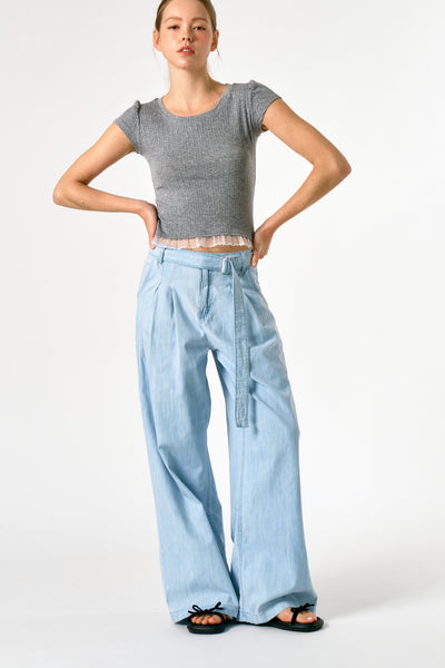 storets.com Alya Belted Wide Leg Jeans