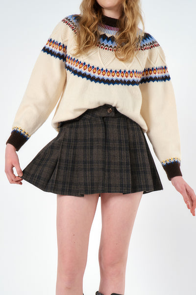 storets.com Amber Pleated Tartan Mini Skort