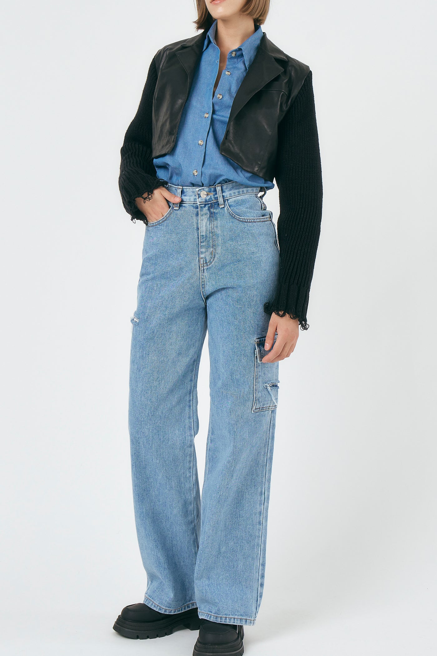 storets.com Ameli Pleather Cropped Jacket