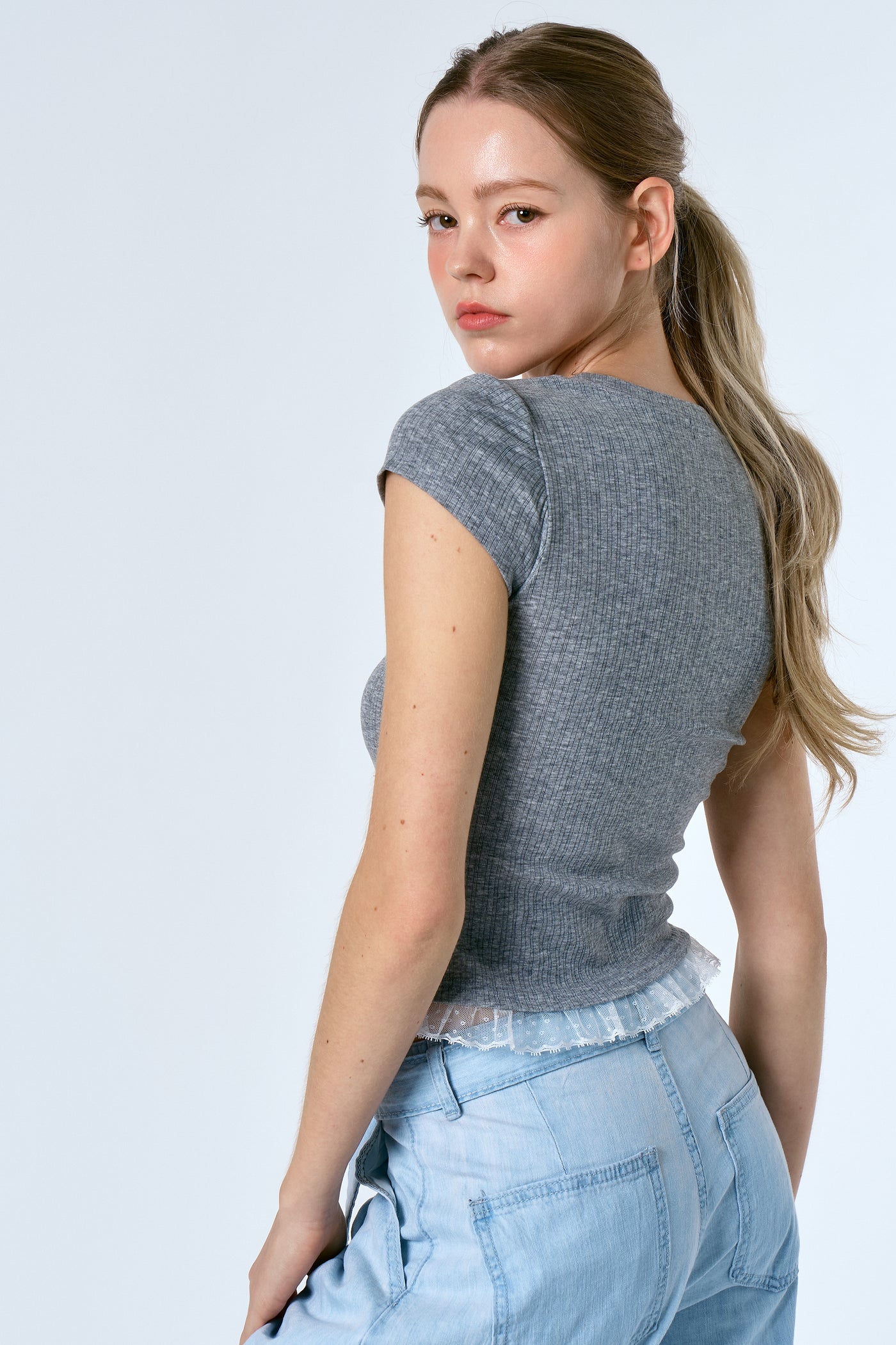 storets.com Andie Top w/Lace Hem