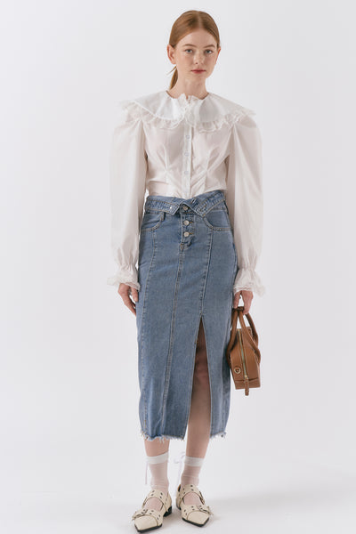 storets.com Ariana Highwaist Denim Skirt