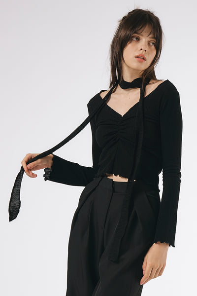 storets.com Bailey Ruched Top w/Scarf