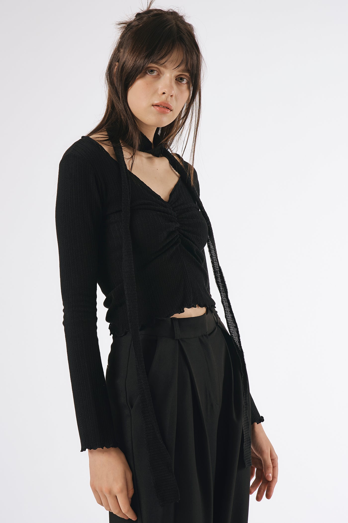 storets.com Bailey Ruched Top w/Scarf