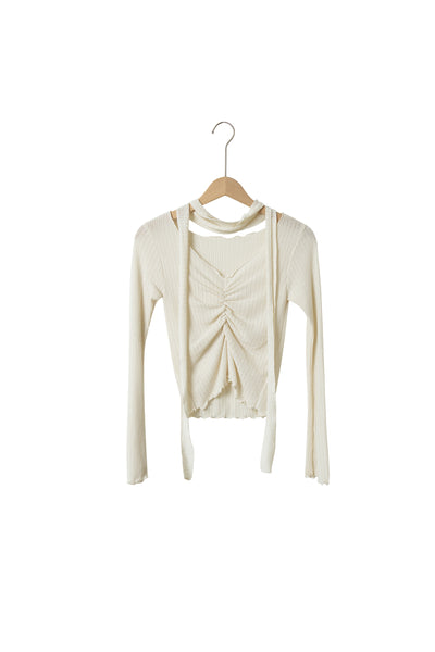 storets.com Bailey Ruched Top w/Scarf