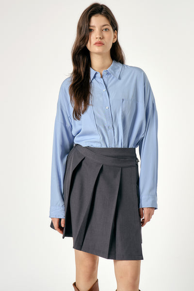 storets.com Caley Pleated Wrap Skirt