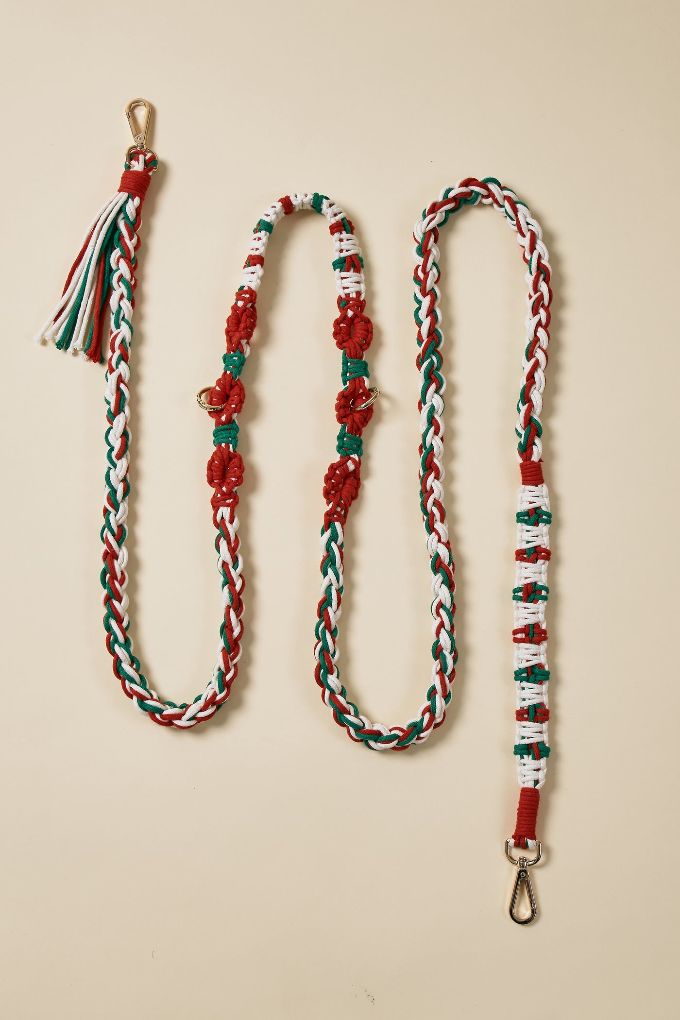storets.com [COSONNE] Candycane Macrame Hands Free Pet Leash(for pet)