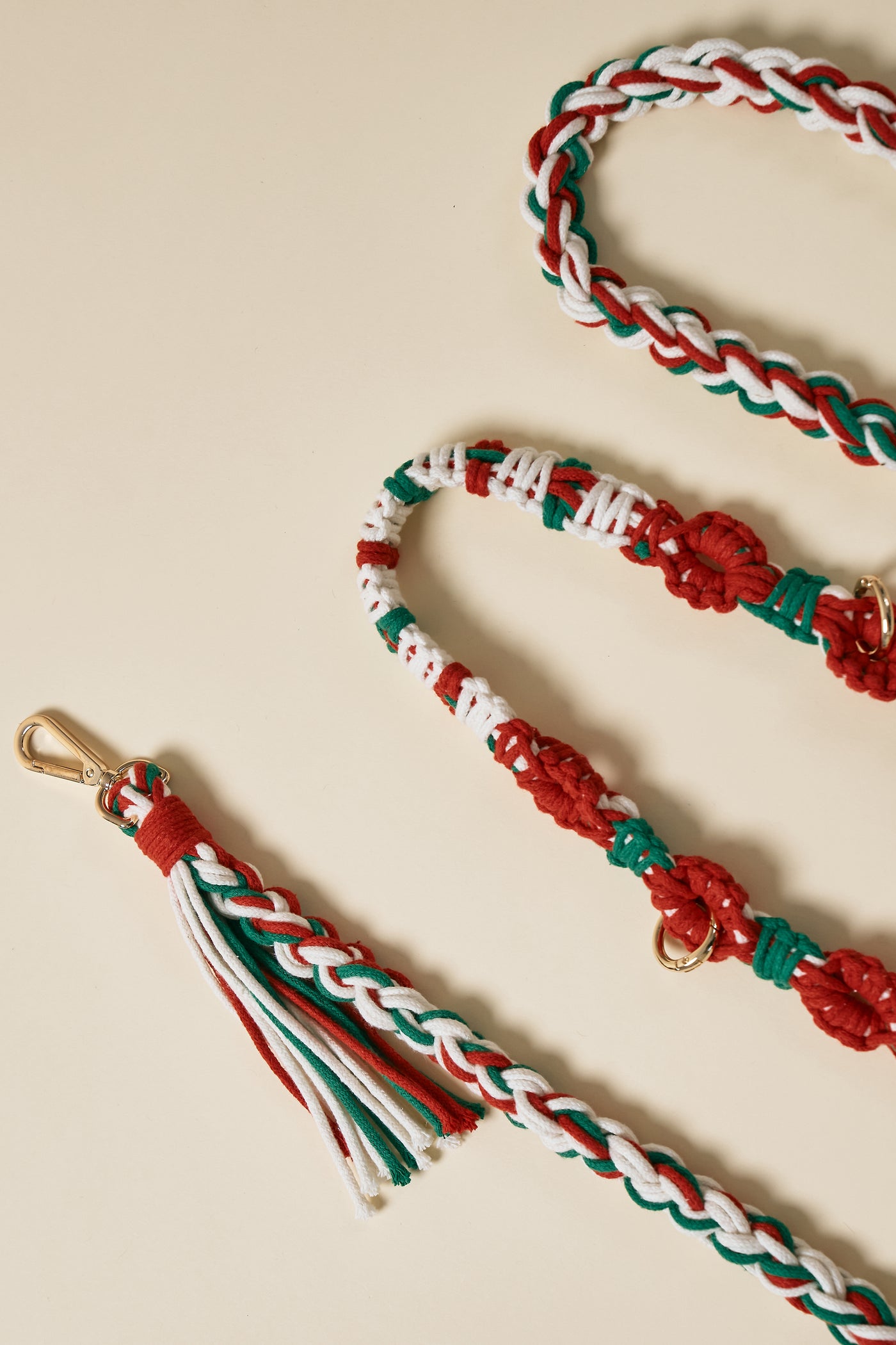 storets.com [COSONNE] Candycane Macrame Hands Free Pet Leash(for pet)