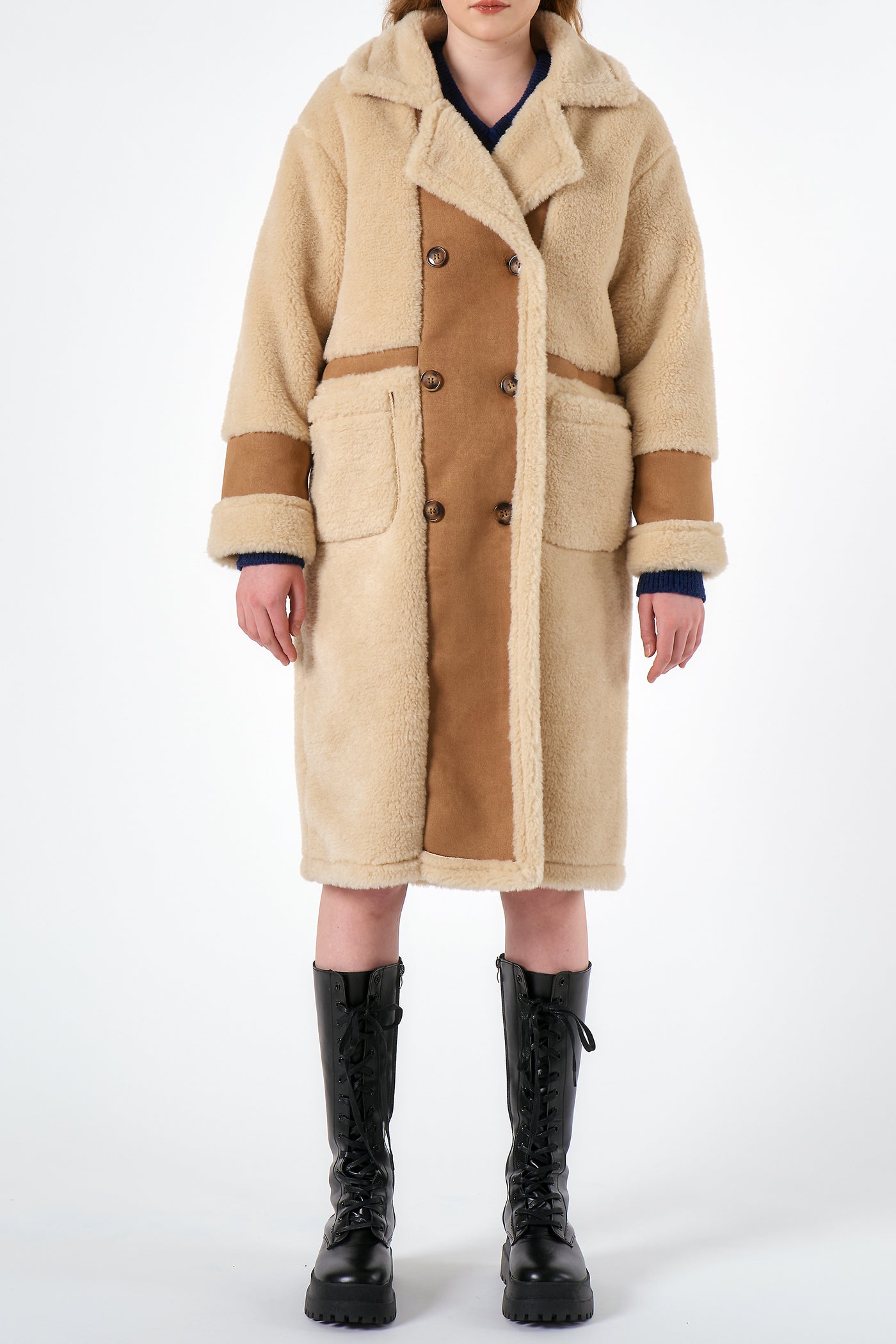 storets.com Victoria Shearling Long Coat