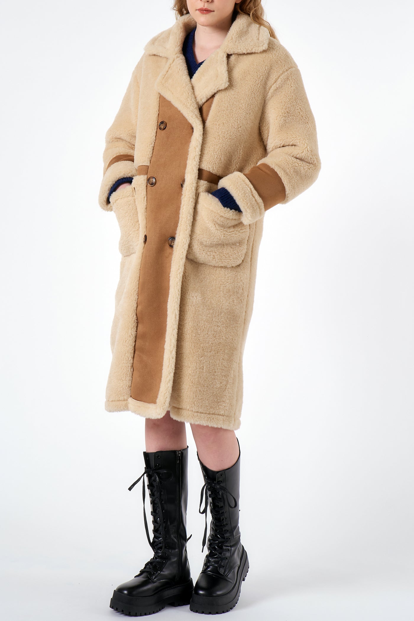 storets.com Victoria Shearling Long Coat