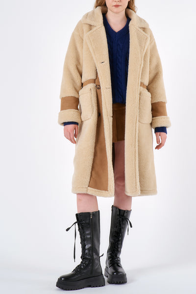 storets.com Victoria Shearling Long Coat