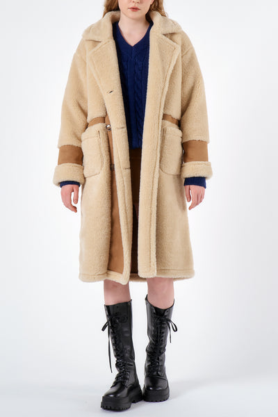 storets.com Victoria Shearling Long Coat