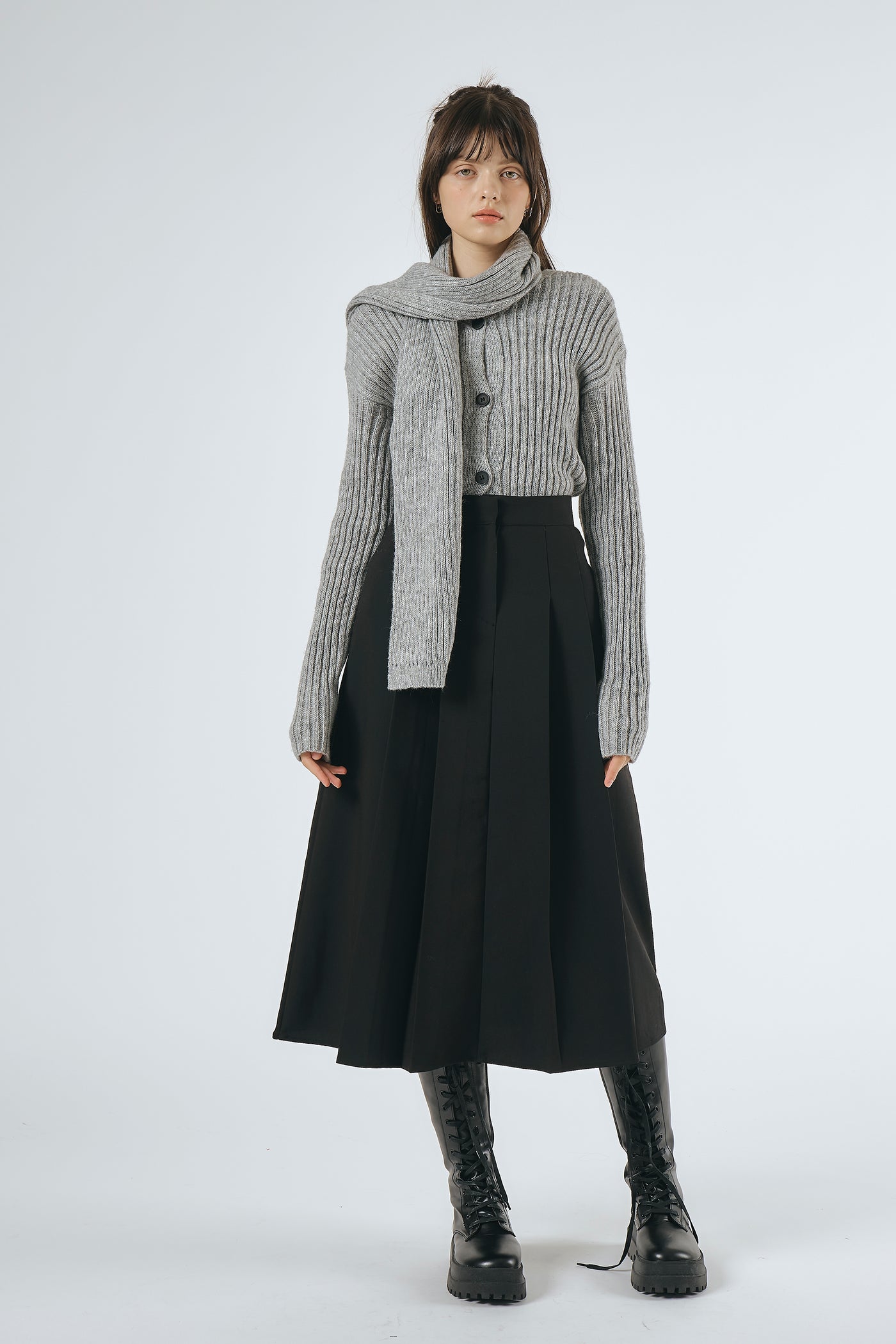 storets.com Cathia Pleated Midi Skirt