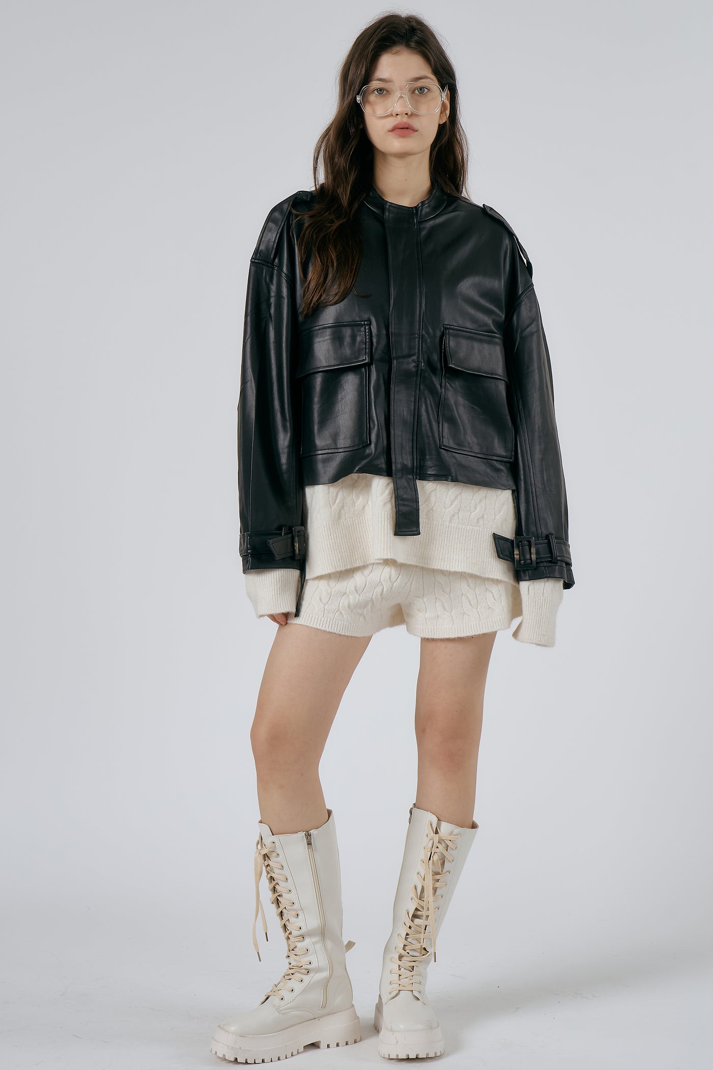 storets.com Celina Faux Leather Rider Jacket