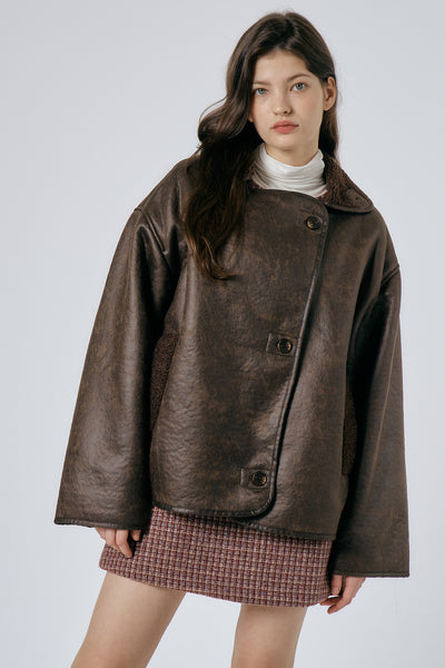 storets.com Celina Granny Shearling Coat