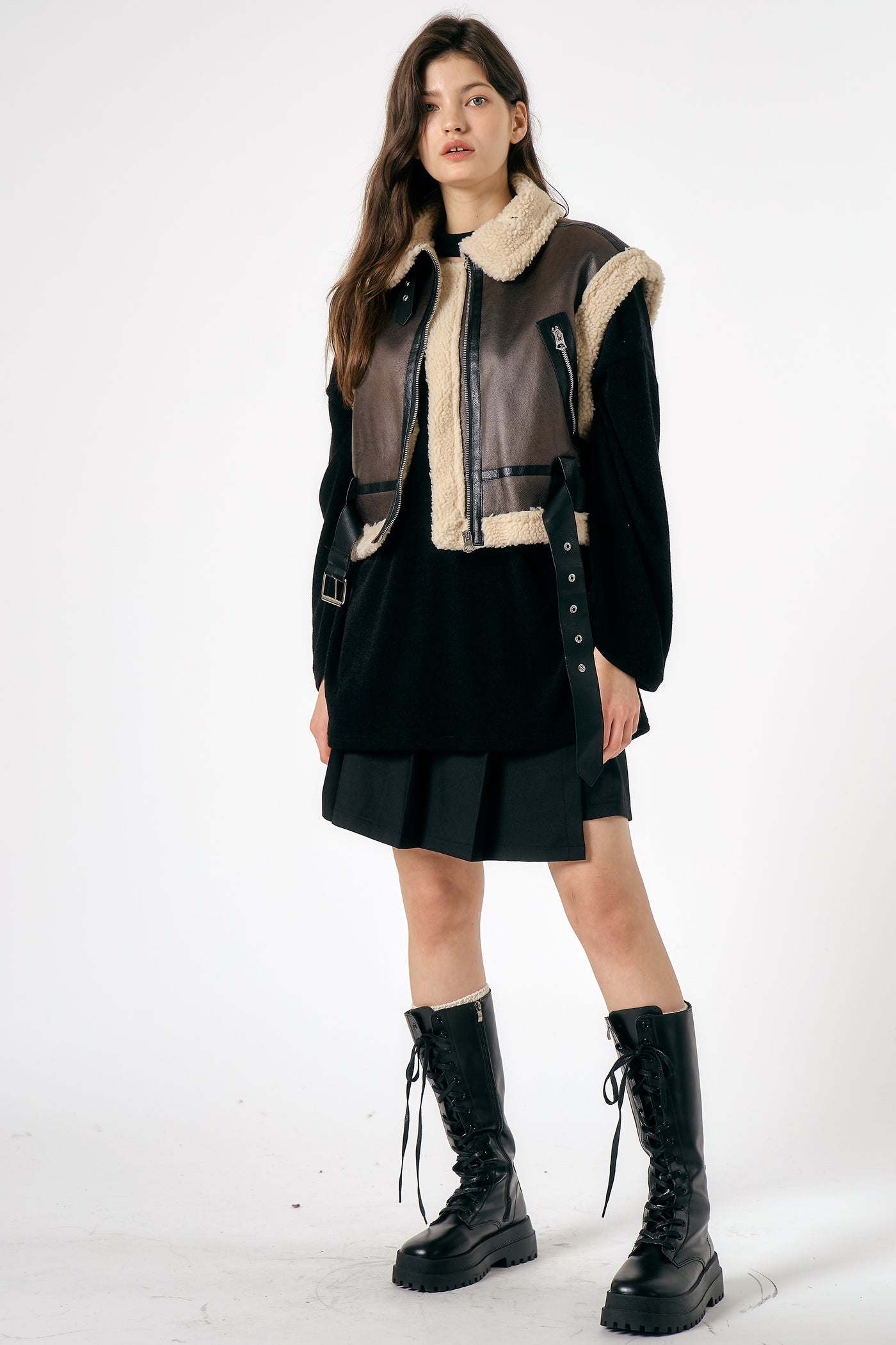 storets.com Celina Shearling Sleeveless Jacket