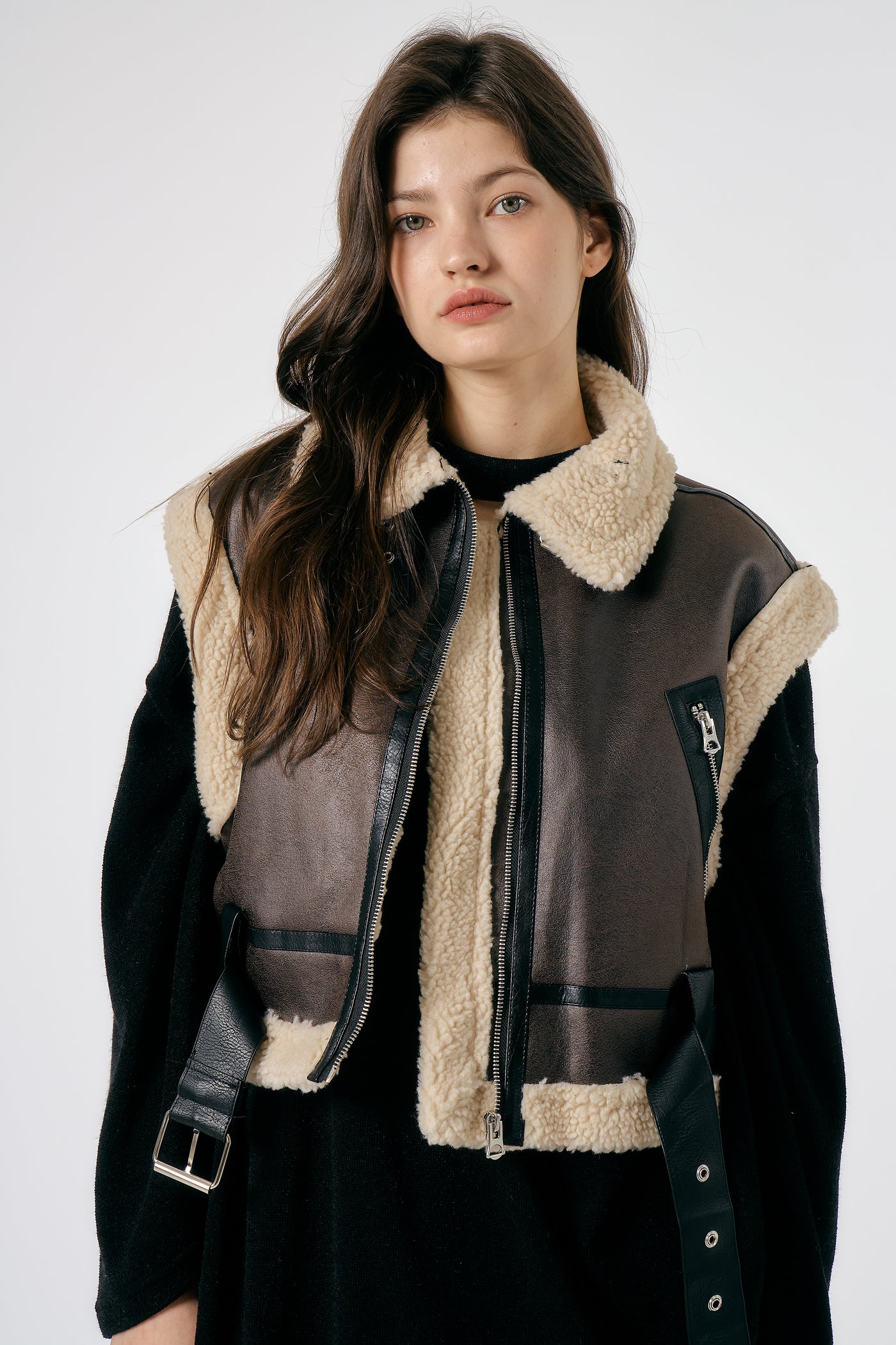 storets.com Celina Shearling Sleeveless Jacket
