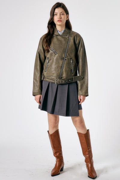 storets.com Celina Washed Faux Leather Jacket