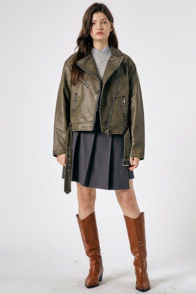 storets.com Celina Washed Faux Leather Jacket