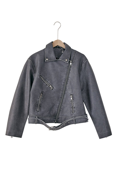 storets.com Celina Washed Faux Leather Jacket