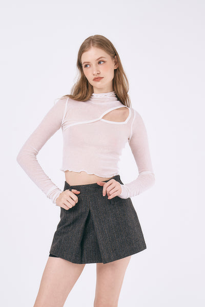 storets.com Eliana Cut-out Turtleneck Top