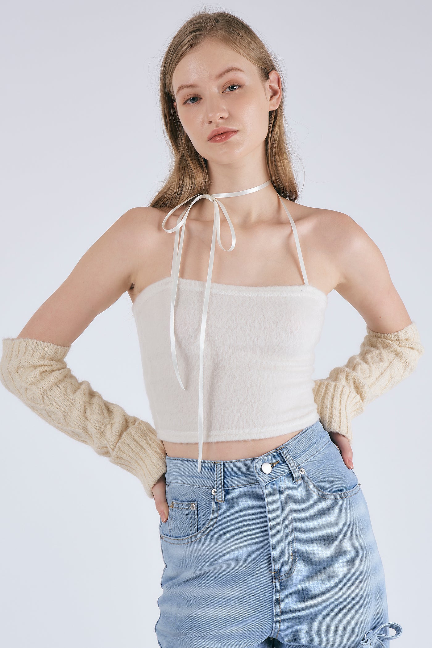 storets.com Ella Fuzzy Strapless Top