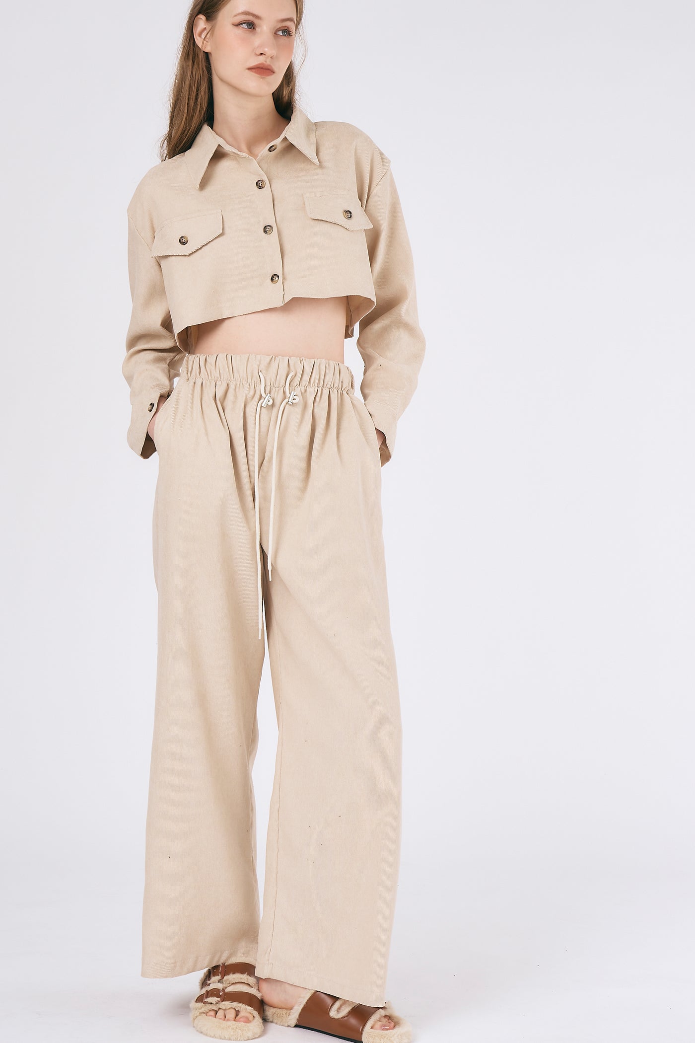 storets.com Emery Cord Cropped Jacket/Shirt