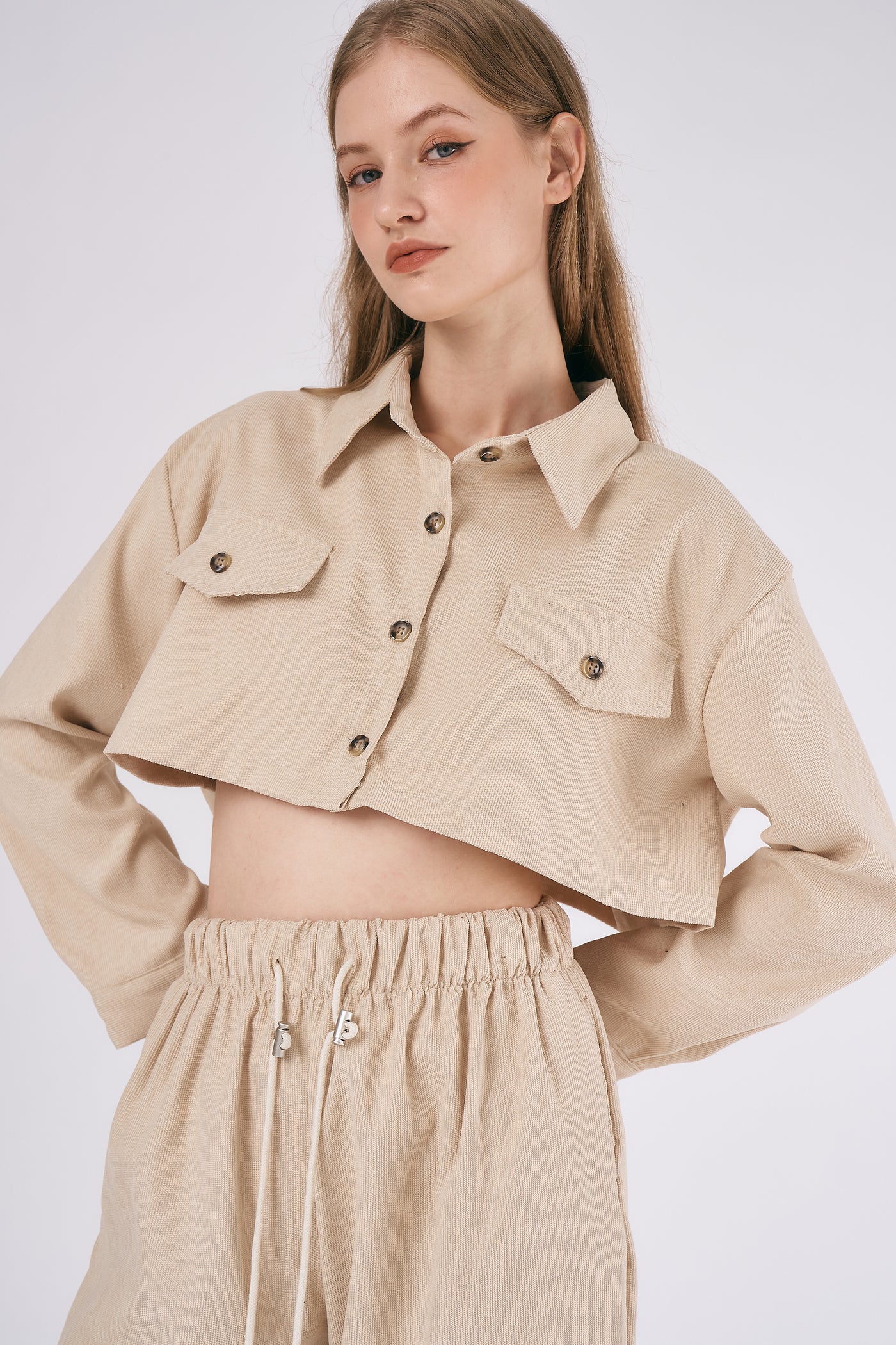 storets.com Emery Cord Cropped Jacket/Shirt