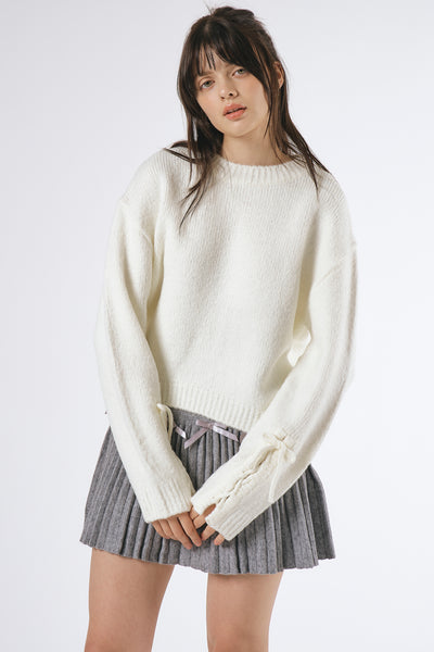storets.com Emily Sweater w/Lace Up Sleeves