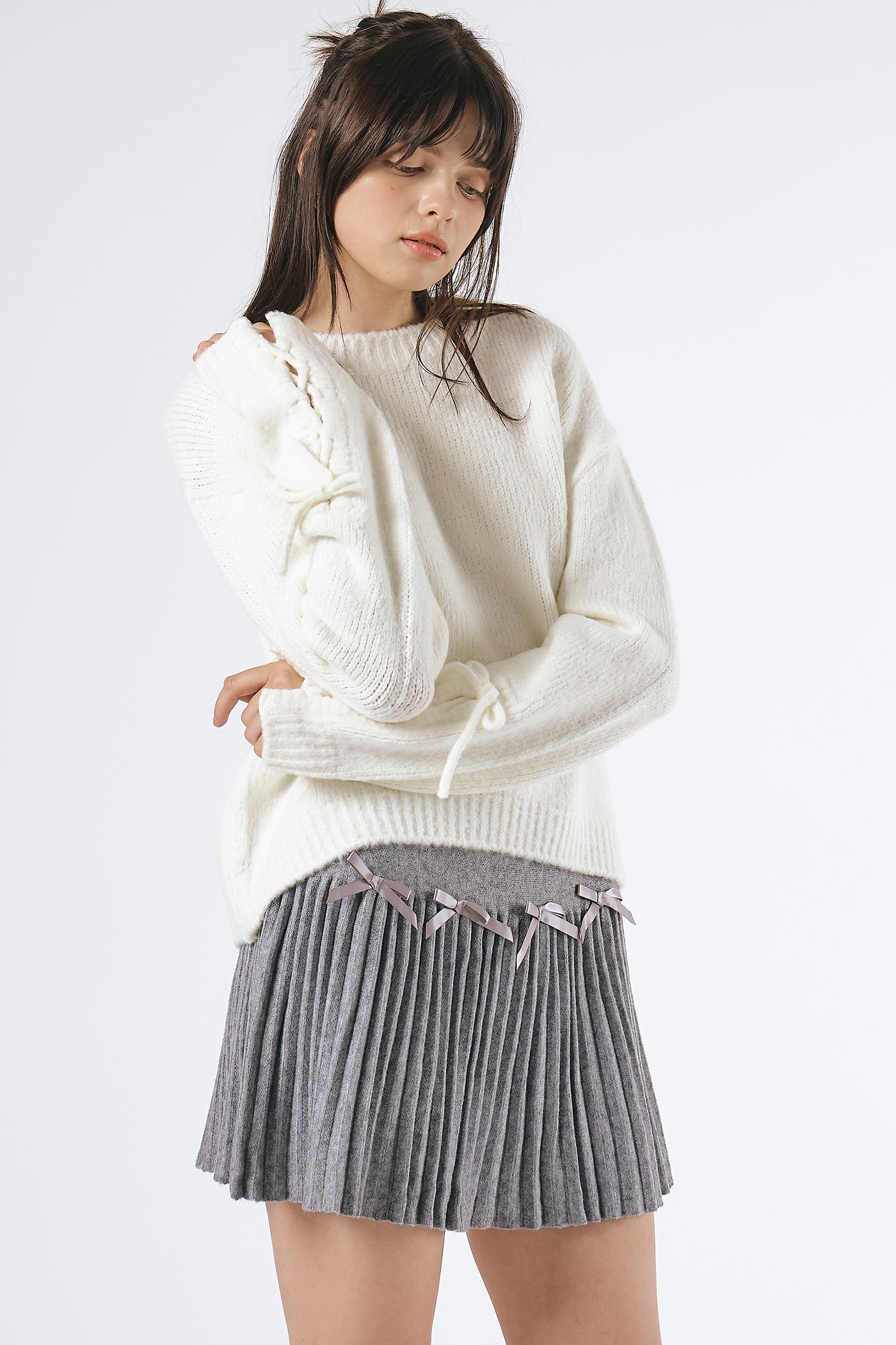 storets.com Emily Sweater w/Lace Up Sleeves