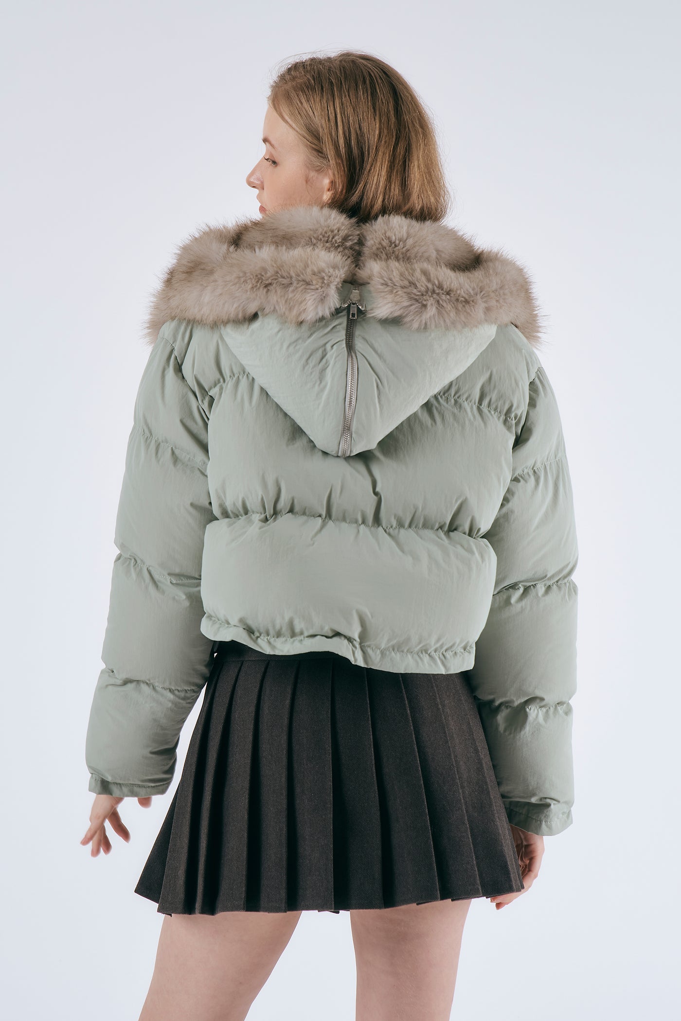 storets.com Evie Faux Fur Trim Puffer Jacket