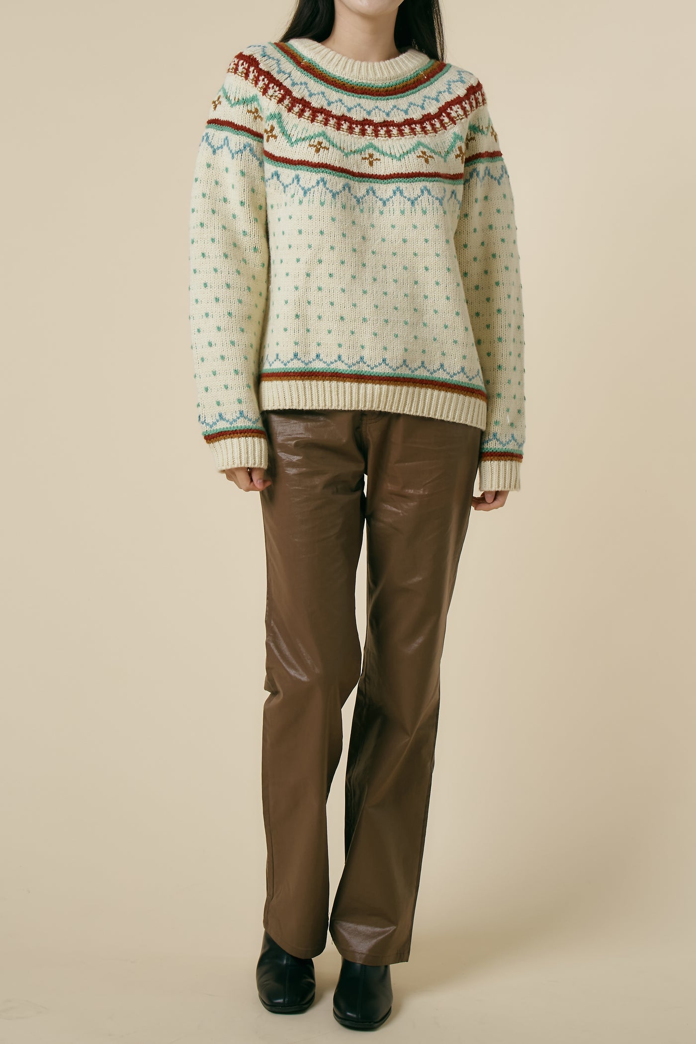 storets.com [STORETS X COSONNE] Fair Isle Retro Sweater