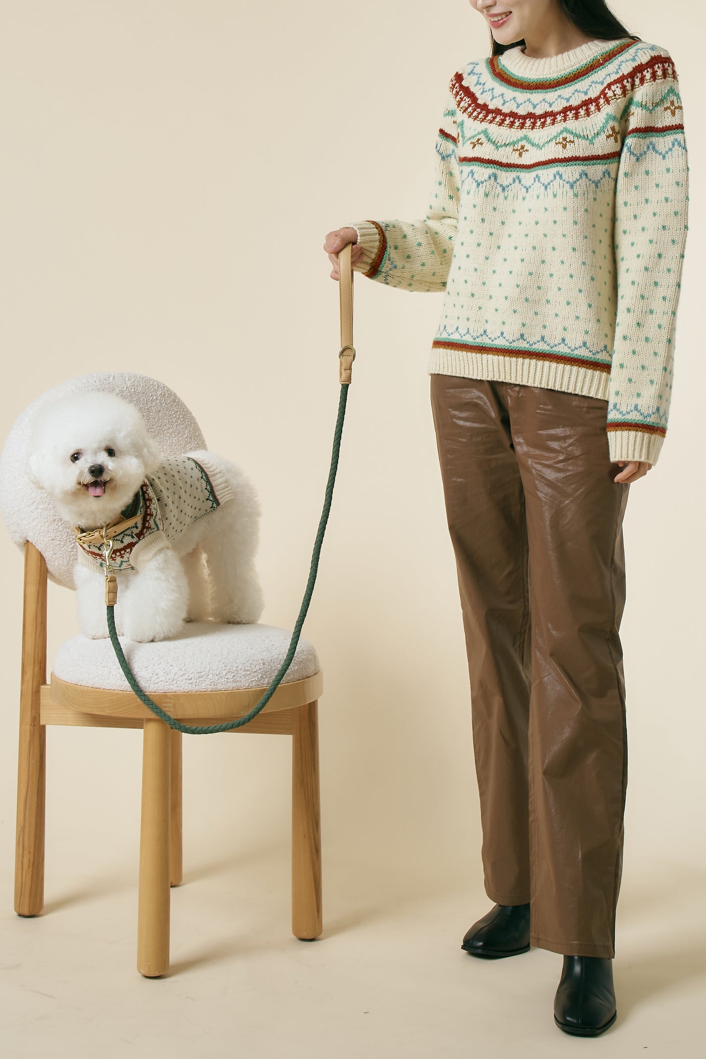 storets.com [STORETS X COSONNE] Fair Isle Retro Pet Sweater(for pet)