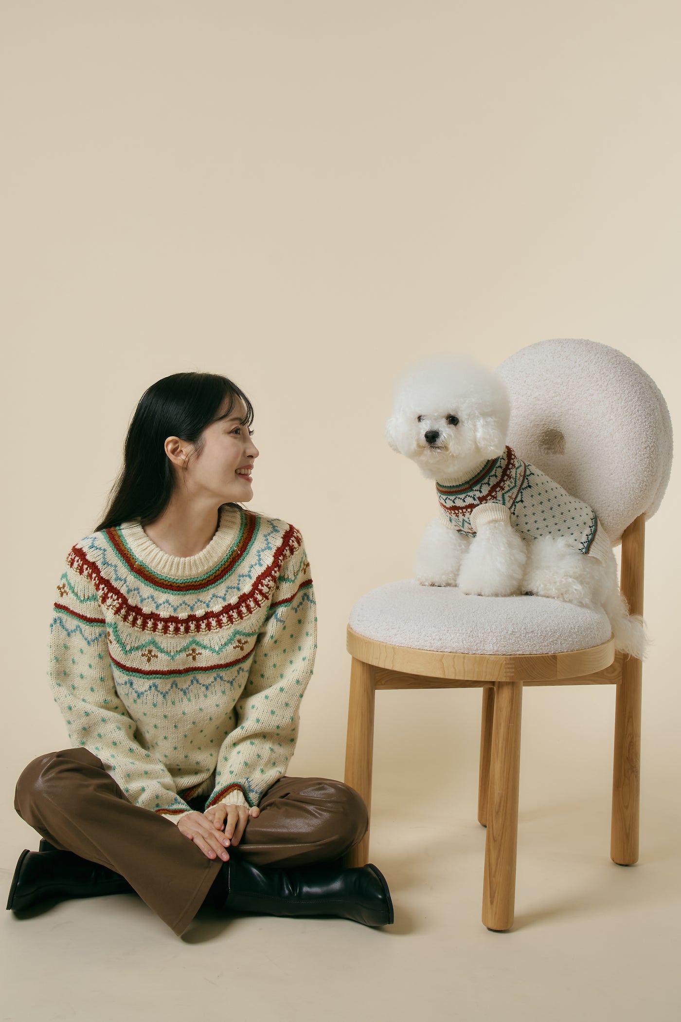 storets.com [STORETS X COSONNE] Fair Isle Retro Pet Sweater(for pet)