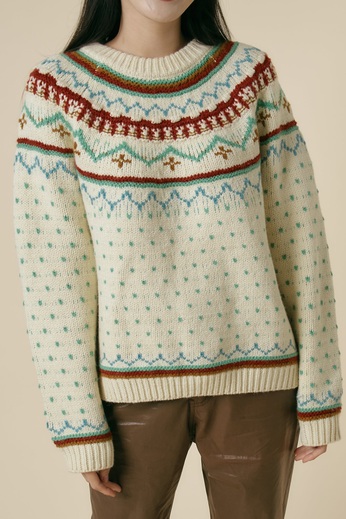 storets.com [STORETS X COSONNE] Fair Isle Retro Sweater