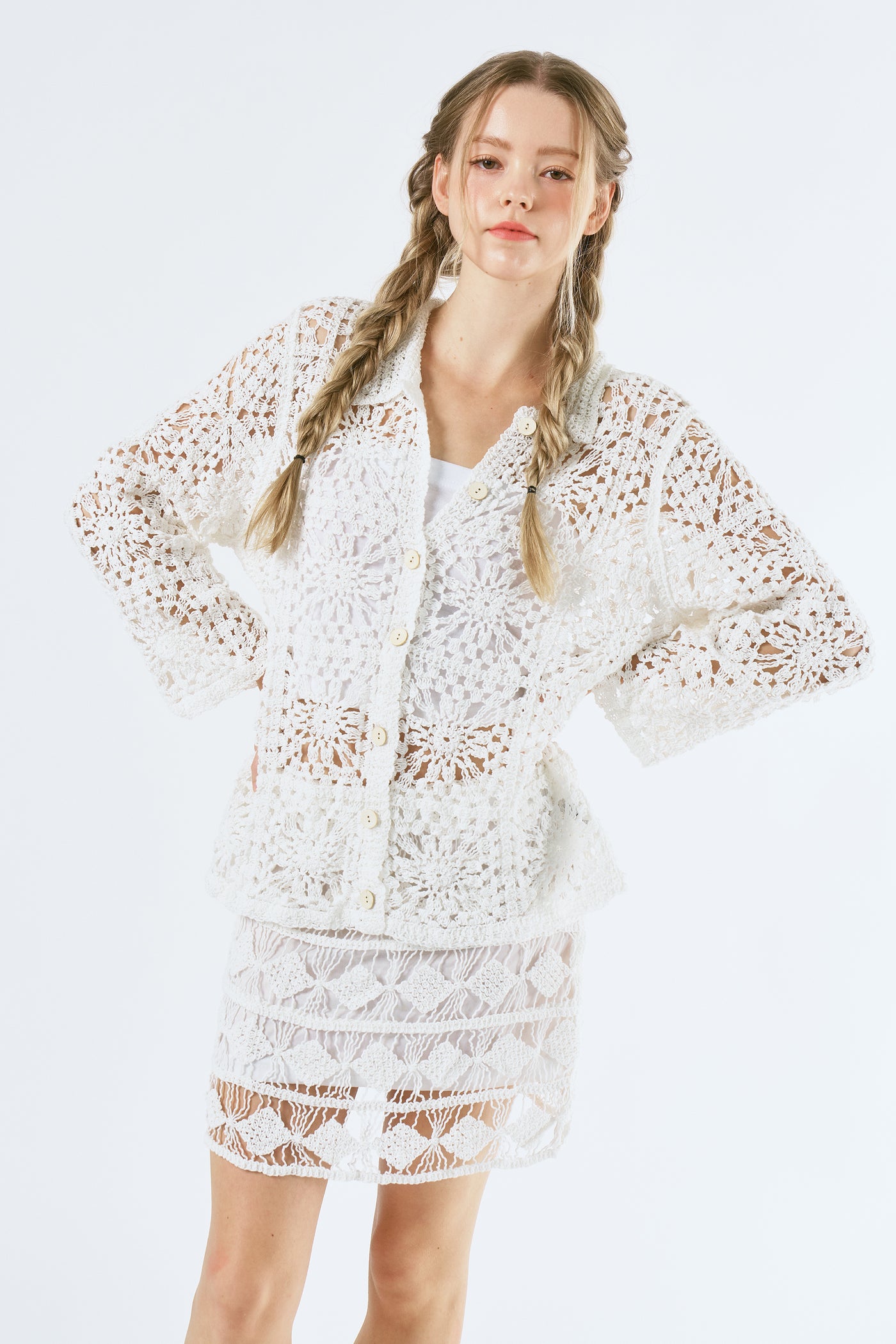 storets.com Flynn Crochet Cardi Jacket