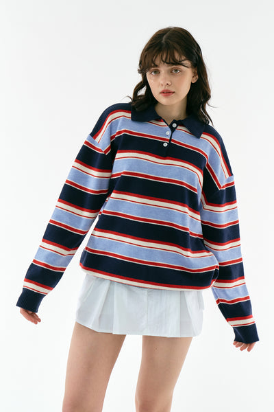 storets.com Flynn Stripe Collar Sweater