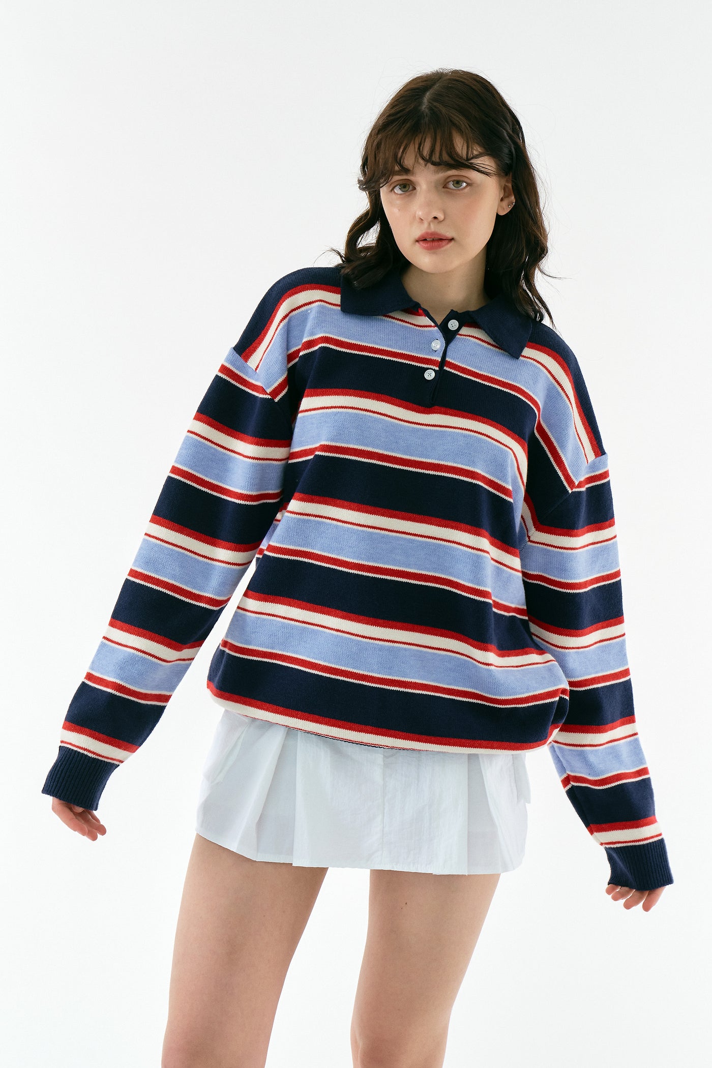 storets.com Flynn Stripe Collar Sweater