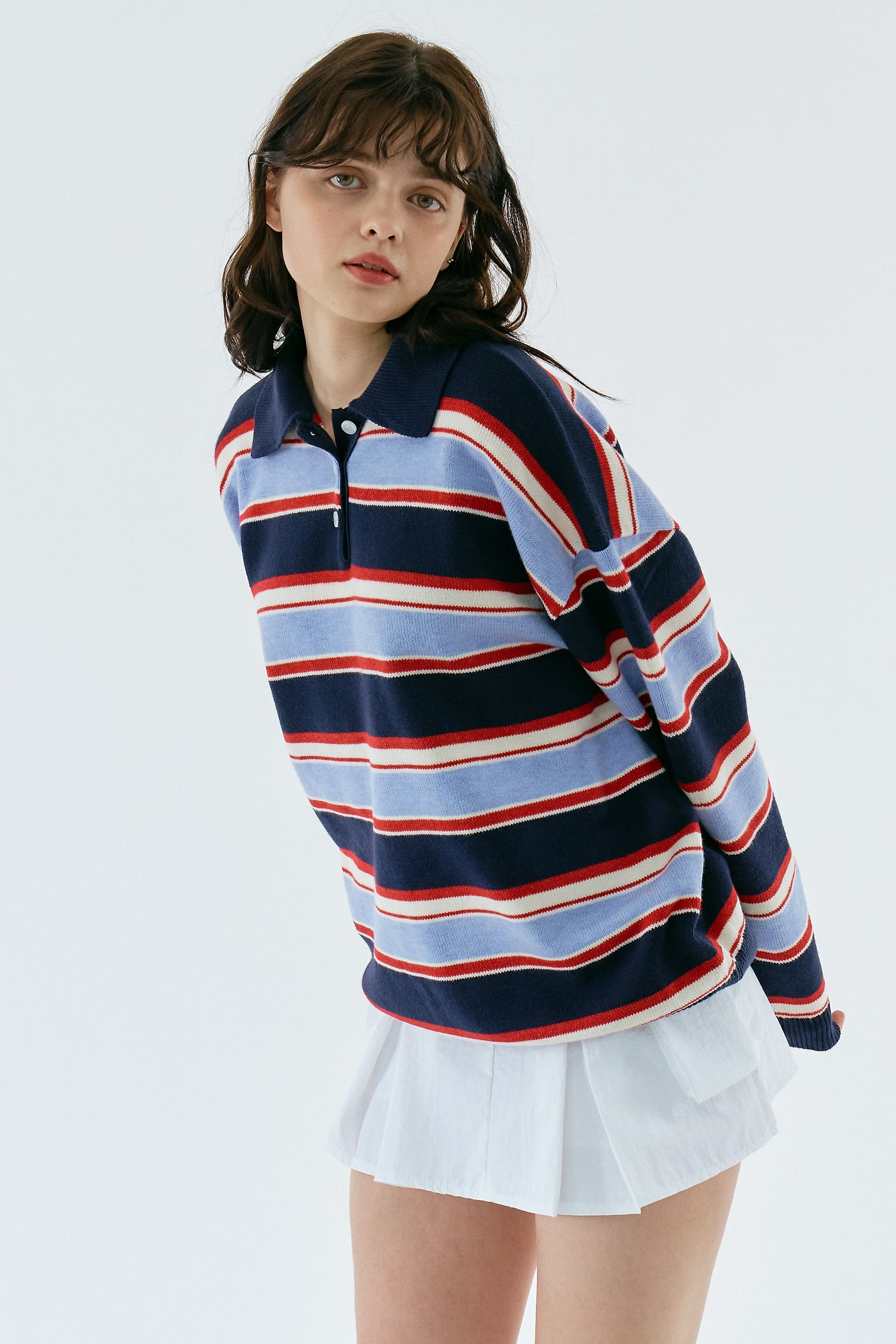 storets.com Flynn Stripe Collar Sweater