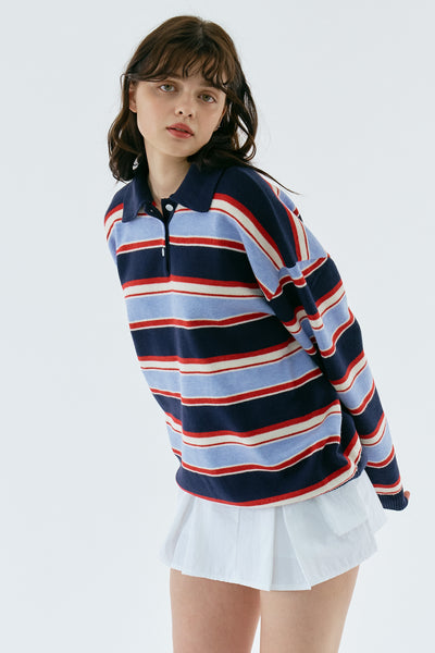 storets.com Flynn Stripe Collar Sweater